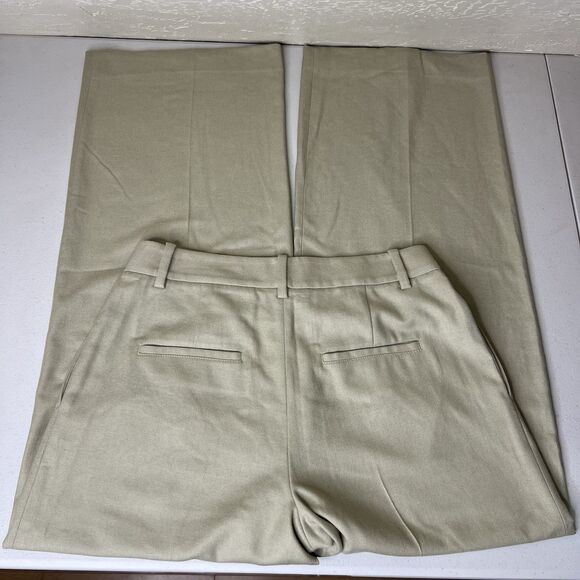 Vince Trouser Pants Womens 8 Beige Wool Blend High Waist Wide Leg Pleated Work - Picture 9 of 13